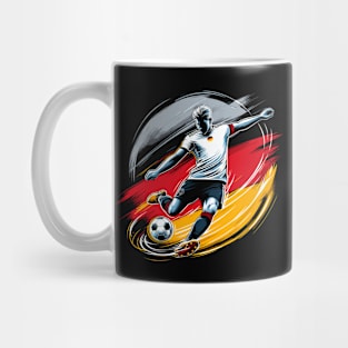 Dynamic Germany Soccer Star in Action - Vector Design Mug